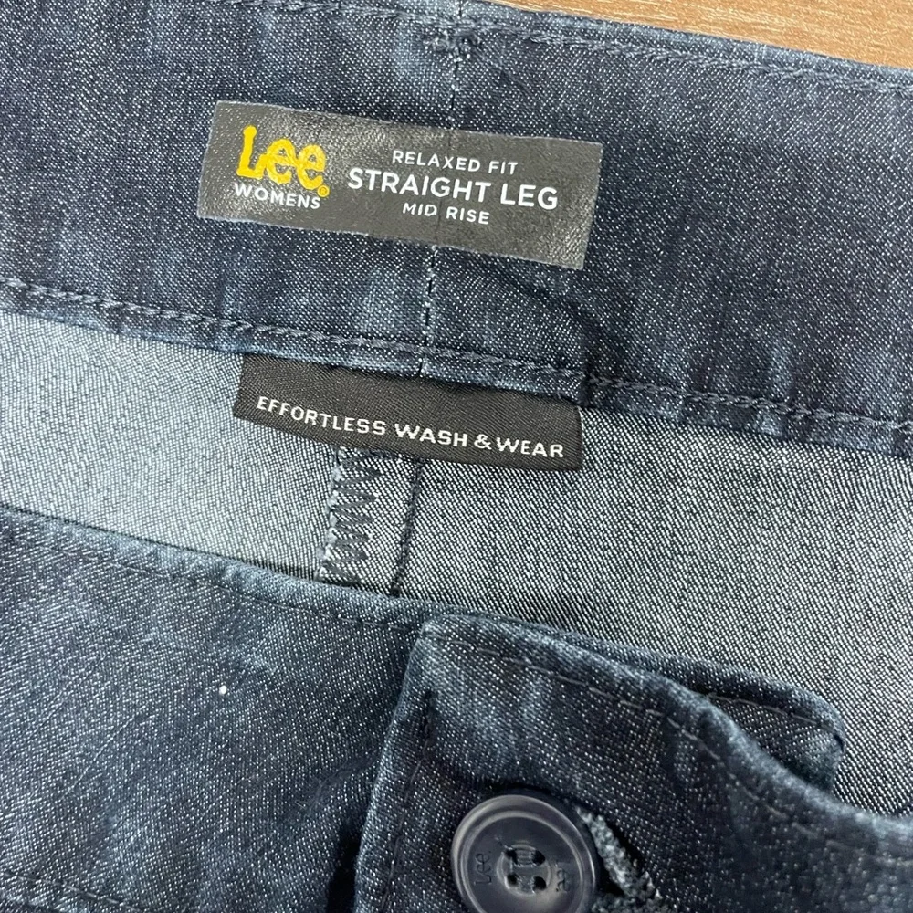 Lee Women's Relaxed Fit Straight Leg Jeans Dark Blue size 22W Petite